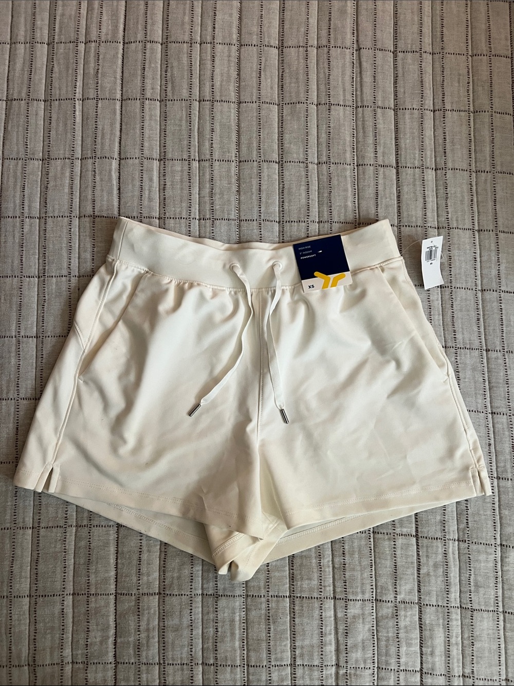 Old Navy Cream Drawstring Athletic Shorts